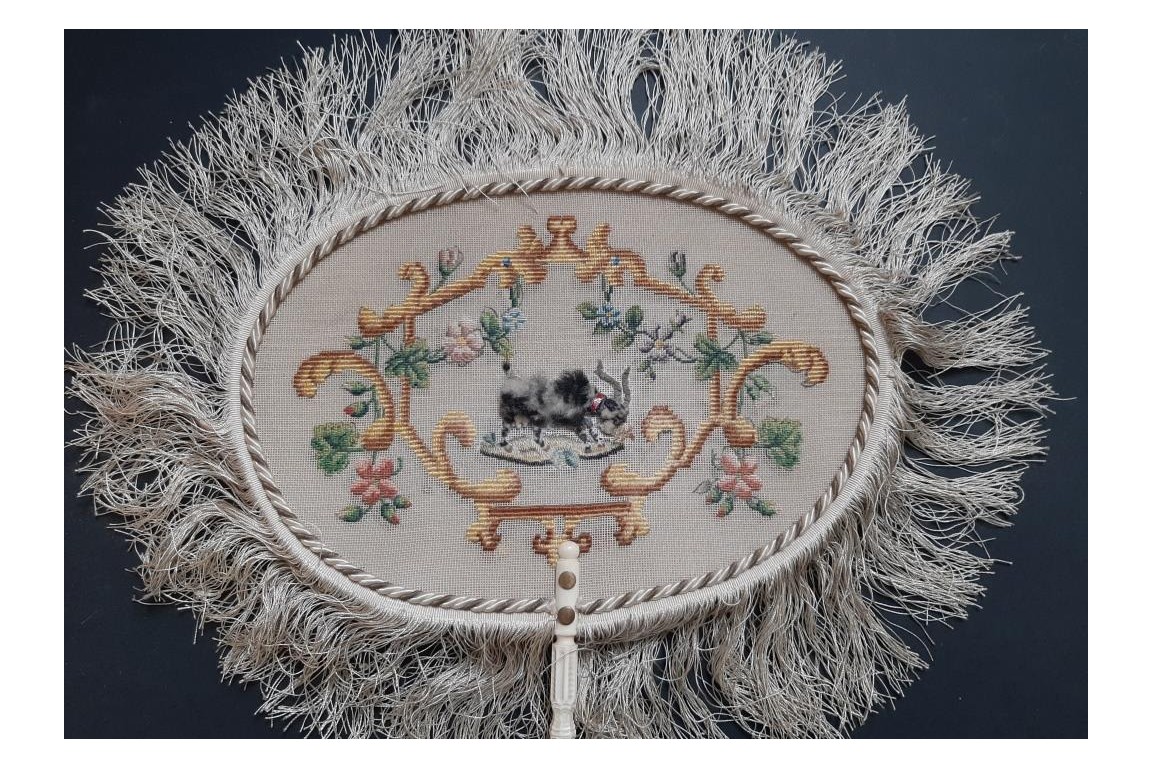 The goat and the dog,  fixed fans circa 1860-70