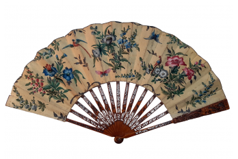 Chinoiseries végétales, éventail vers 1760-70