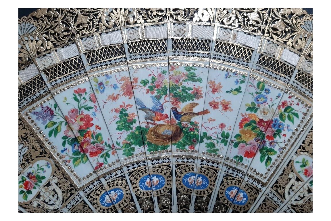 Le nid, éventail vers 1840