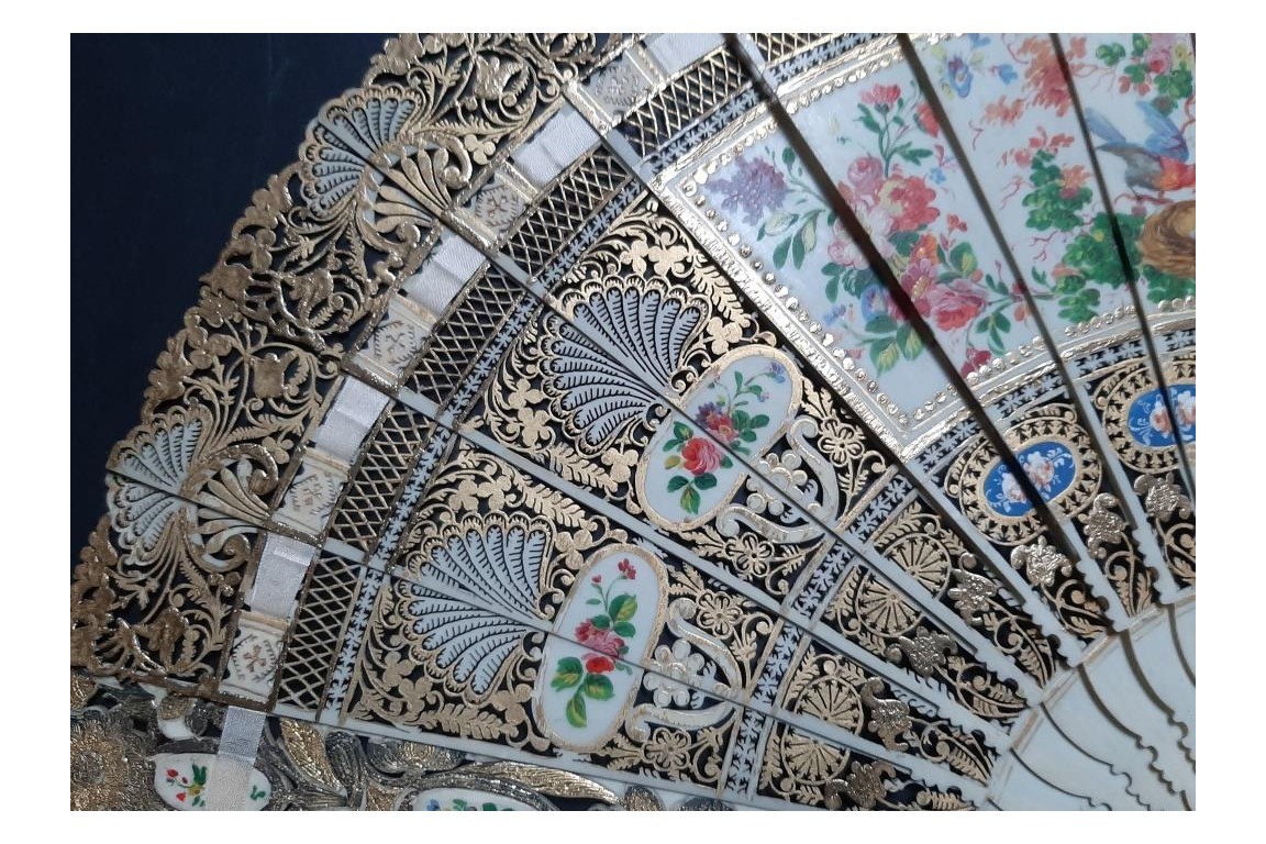 Le nid, éventail vers 1840