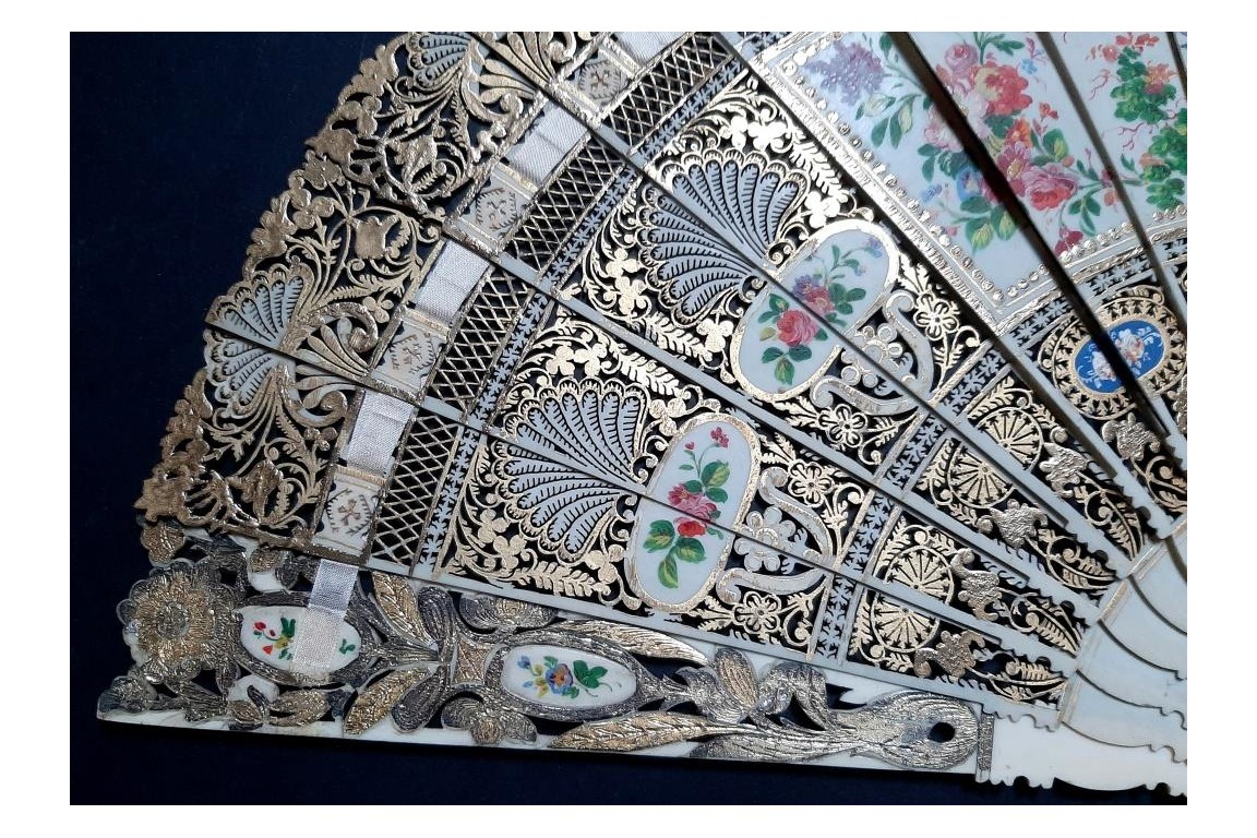 Le nid, éventail vers 1840