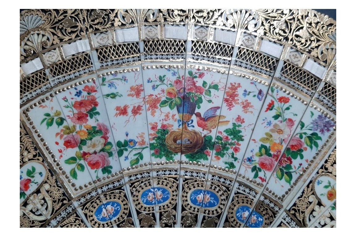 Le nid, éventail vers 1840