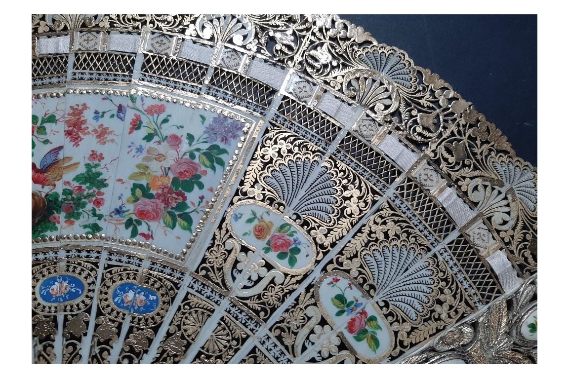 Le nid, éventail vers 1840