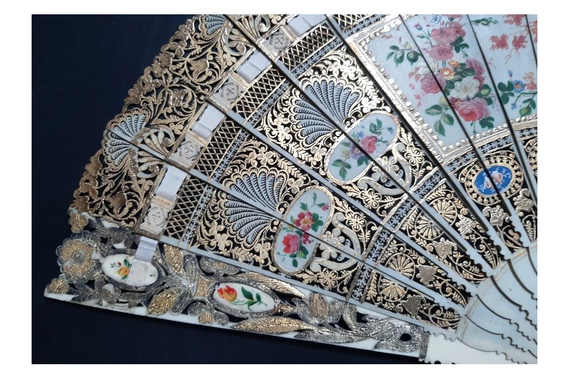 Le nid, éventail vers 1840