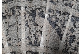 Peacocks and lily of the valley, late 19th century fan