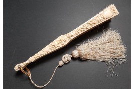 Paons et muguets, éventail fin XIXème siècle