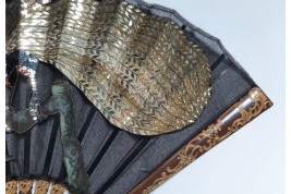 Scintillating bird-of-paradise, fan, circa 1900-10