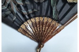 Scintillating bird-of-paradise, fan, circa 1900-10