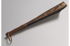 Scintillating bird-of-paradise, fan, circa 1900-10