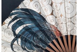 Le coq de Corsi, éventail début XXème siècle