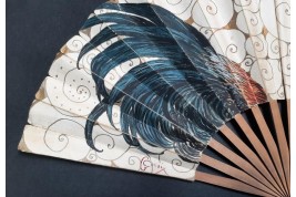 Le coq de Corsi, éventail début XXème siècle