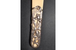 Iris, paper cut by Eugène Lefebvre, Art Nouveau period