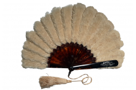 Feather marquetry, fan late 19th century