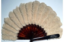 Maqueterie de plumes, éventail fin XIXème siècle