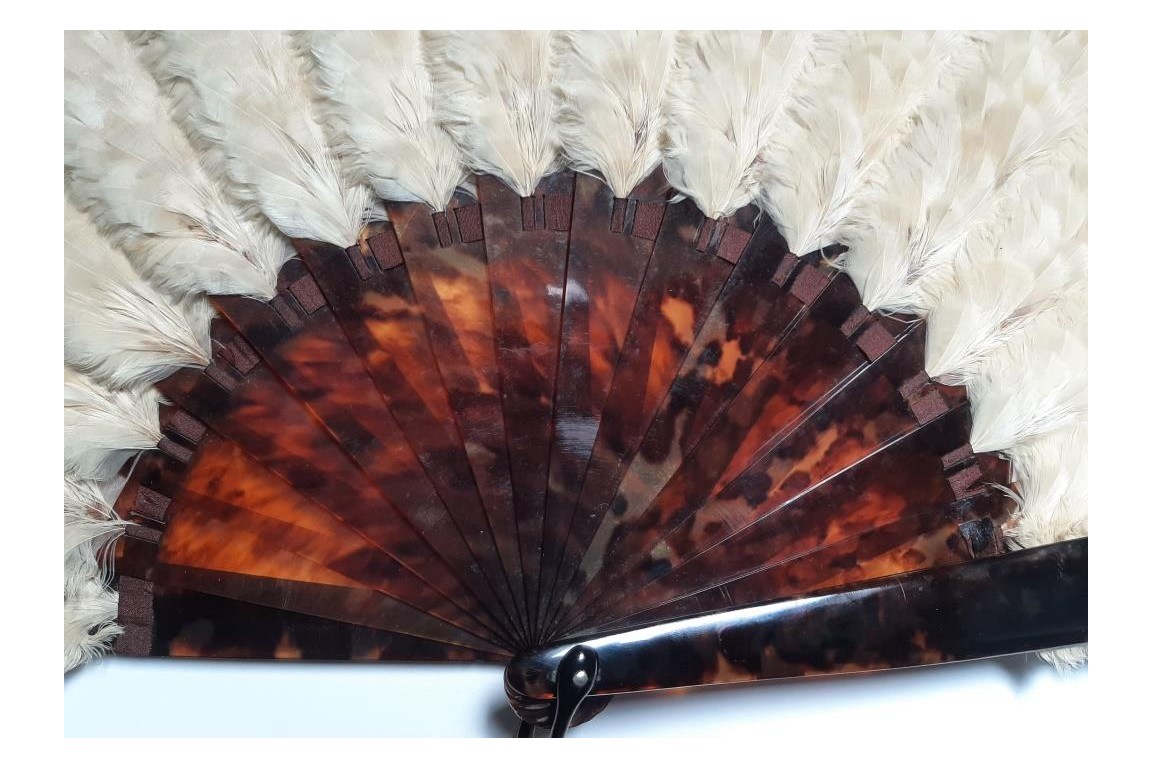 Feather marquetry, fan late 19th century