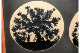 Geneva countryside in papercutting and silhouettes. Attributed to Jean Huber, 18th century