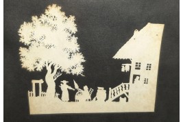 Geneva countryside in papercutting and silhouettes. Attributed to Jean Huber, 18th century