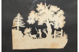 Geneva countryside in papercutting and silhouettes. Attributed to Jean Huber, 18th century