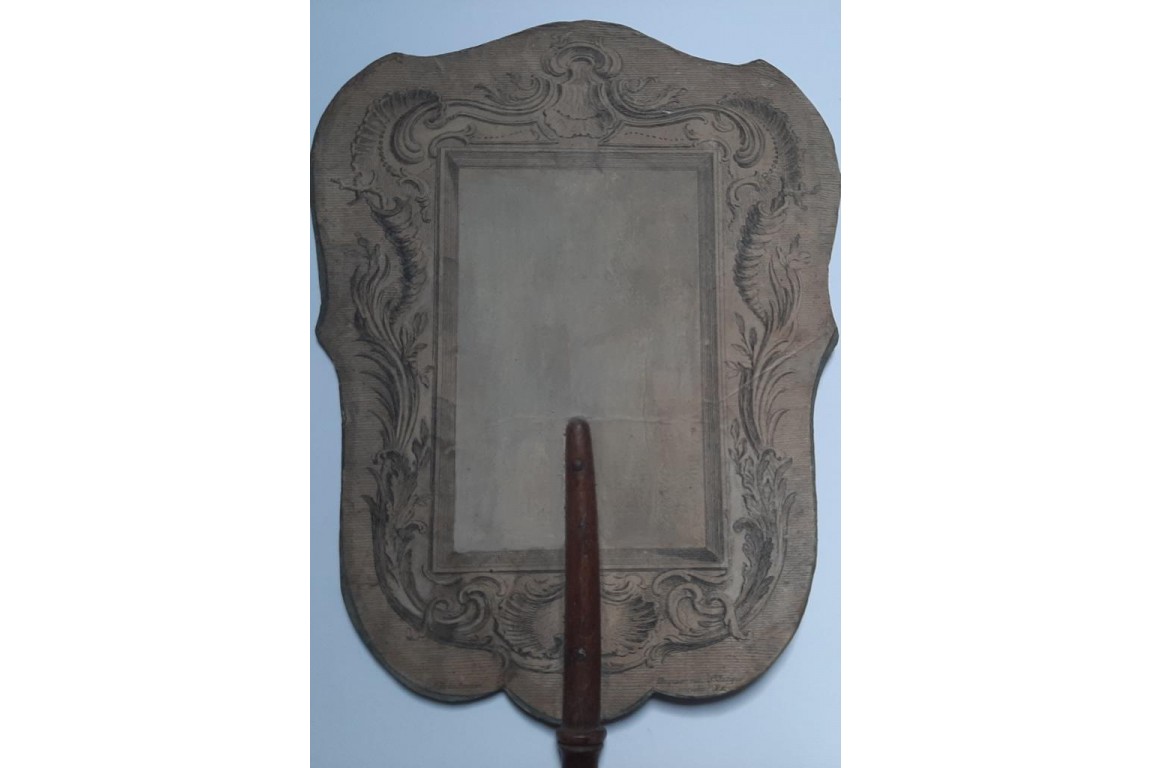 Garden and fountain, fixed fan circa 1740-50