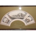 The Monuments of Ancient Rome, fan leaf from the Grand Tour, circa 1790
