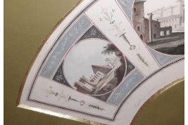The Monuments of Ancient Rome, fan leaf from the Grand Tour, circa 1790