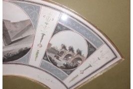 The Monuments of Ancient Rome, fan leaf from the Grand Tour, circa 1790