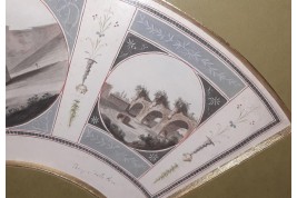 The Monuments of Ancient Rome, fan leaf from the Grand Tour, circa 1790