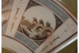 The Monuments of Ancient Rome, fan leaf from the Grand Tour, circa 1790