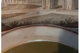 The Monuments of Ancient Rome, fan leaf from the Grand Tour, circa 1790