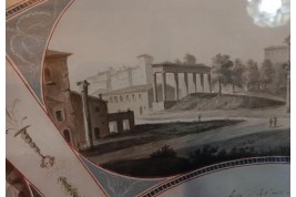 The Monuments of Ancient Rome, fan leaf from the Grand Tour, circa 1790