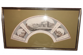 The Monuments of Ancient Rome, fan leaf from the Grand Tour, circa 1790