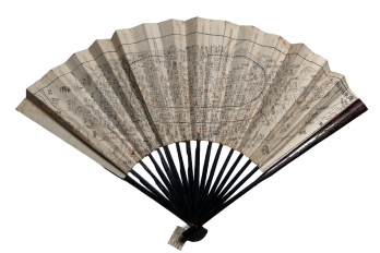 Guangzhou. Map fan, circa 1870