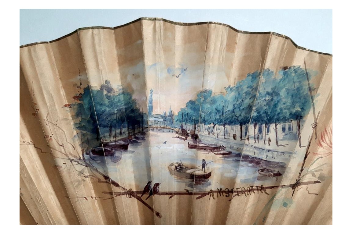 Amsterdam canals, Duvelleroy fan, late 19th century