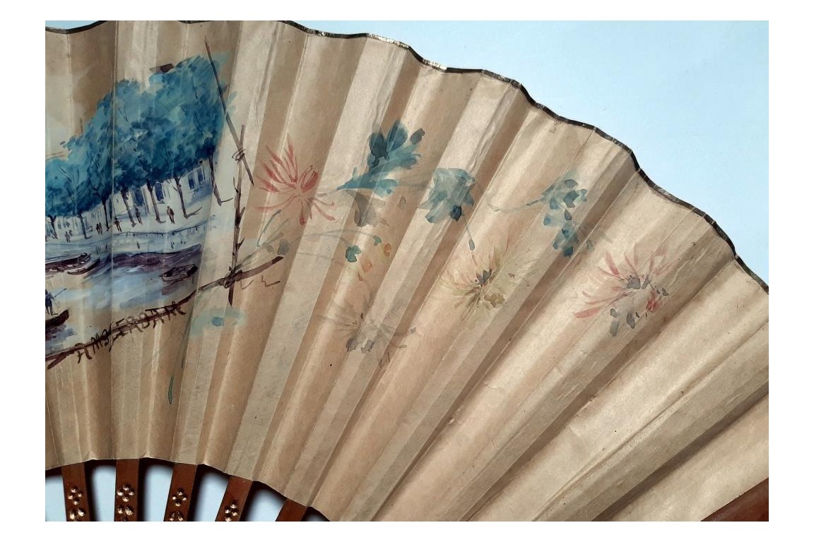Amsterdam canals, Duvelleroy fan, late 19th century