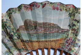 Souvenir de Gibraltar, éventail vers 1900-20