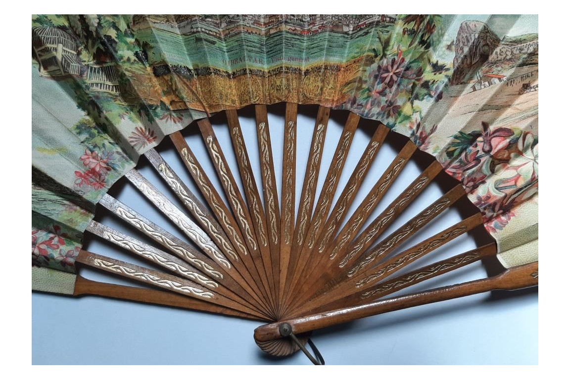 Souvenir de Gibraltar, éventail vers 1900-20