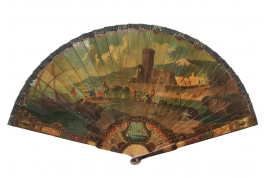 The harbour, 19th century fan