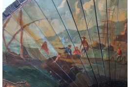 Le port, éventail XIXème