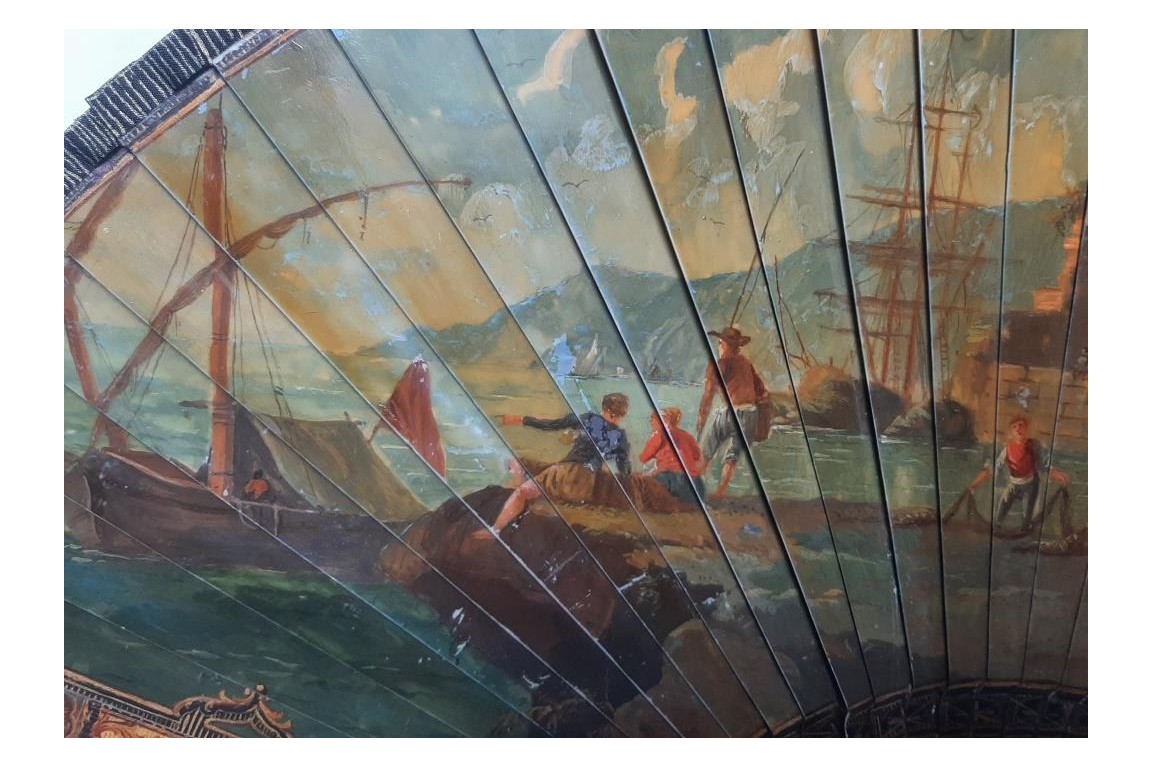 Le port, éventail XIXème