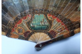 The harbour, 19th century fan