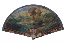 The harbour, 19th century fan