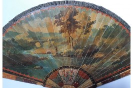 The harbour, 19th century fan