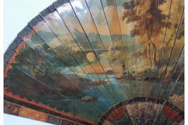 The harbour, 19th century fan