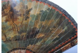The harbour, 19th century fan