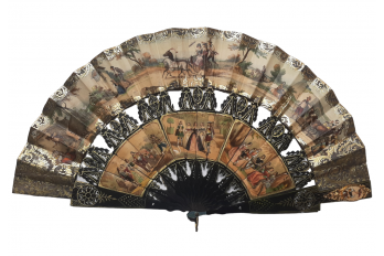 Country peregrinations, fan circa 1860
