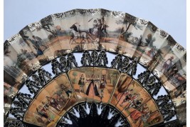 Country peregrinations, fan circa 1860