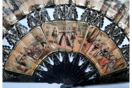 Country peregrinations, fan circa 1860
