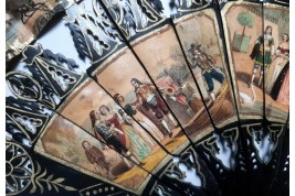 Country peregrinations, fan circa 1860