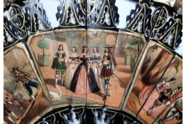 Country peregrinations, fan circa 1860