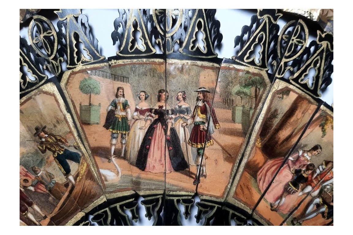 Country peregrinations, fan circa 1860
